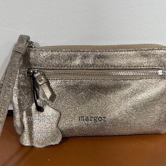 margot Handbags - Margot Shimmering Gold Wristlet